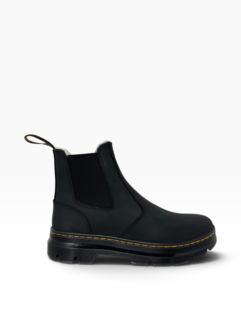 Dr Marens Women Embury Wool Lined Chelsea Women 9 Men 8 Leather  Pull On Boots